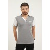 Polo Homme casual gris blanc
