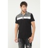 Polo tricolore sportswear  Homme Noir, Gris et blanc