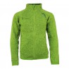 Veste polaire Peak Mountain enfant  en maille coloris vert anis