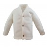 Gilet polaire basique bébé blanc/écru
