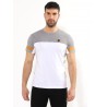 Tee-shirt homme Blanc et chiné gris
