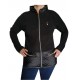 Veste polaire unie noire bi-matière