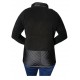 Veste polaire unie noire bi-matière