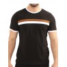 Tee-shirt sportswear homme noir/ blanc/ camel