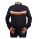 Sweat zippé outdoor homme Marine/blanc/camel
