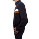 Sweat zippé outdoor homme Marine/blanc/camel