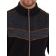 Veste homme outdoor bi-matière matelassée noir/Gris