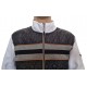 Veste homme outdoor bi-matière matelassée blanc et marine