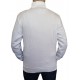 Veste homme outdoor bi-matière matelassée blanc et marine