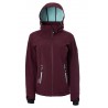 Blouson Softshell imperméable femme Bordeaux/Ciel