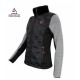 Veste multi-matières femme avec doudoune matelassée effet capitonné