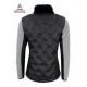 Veste multi-matières femme avec doudoune matelassée effet capitonné