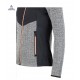 Veste hybride multi-matières femme avec col fausse fourrure , zips cuivrés
