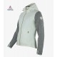 Veste Tri-matières femme Blanche capuche amovible