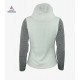 Veste Tri-matières femme Blanche capuche amovible