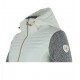 Veste Tri-matières femme Blanche capuche amovible