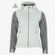 Veste Tri-matières femme Blanche capuche amovible