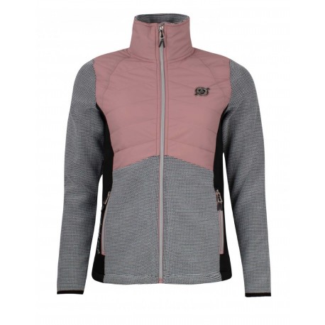 Veste Tri-matières femme outdoor Noir et Rose