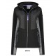Veste outdoor à capuche, multi- matière femme Noir