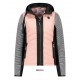 Veste femme doudoune et polarshell  Noir et Rose poudré