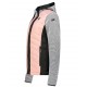 Veste femme doudoune et polarshell  Noir et Rose poudré