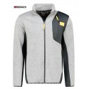 Veste polaire bi-matière chinée /polarshell Homme gris clair GEONORWAY