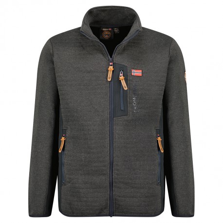 Veste polaire bi-matière membrane polarshell Homme Gris GEONORWAY