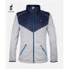 Veste polaire hybride AULP homme , matelassée/ chinée Homme gris clair/marine                     