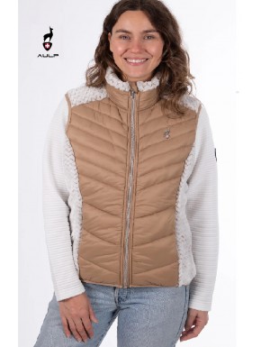 Veste hybride sans manche  Femme AULP Beige/blanc