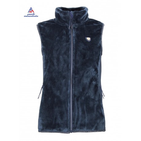 Gilet bi-matière sans manche  Femme Peak Mountain Bleu marine
