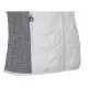 Veste sans manche matelassée femme bi-matière , avec capuche coloris blanc